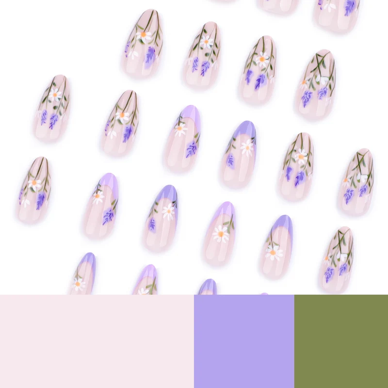 Artful Nail Art with Delicate Floral Decorations Stornfield