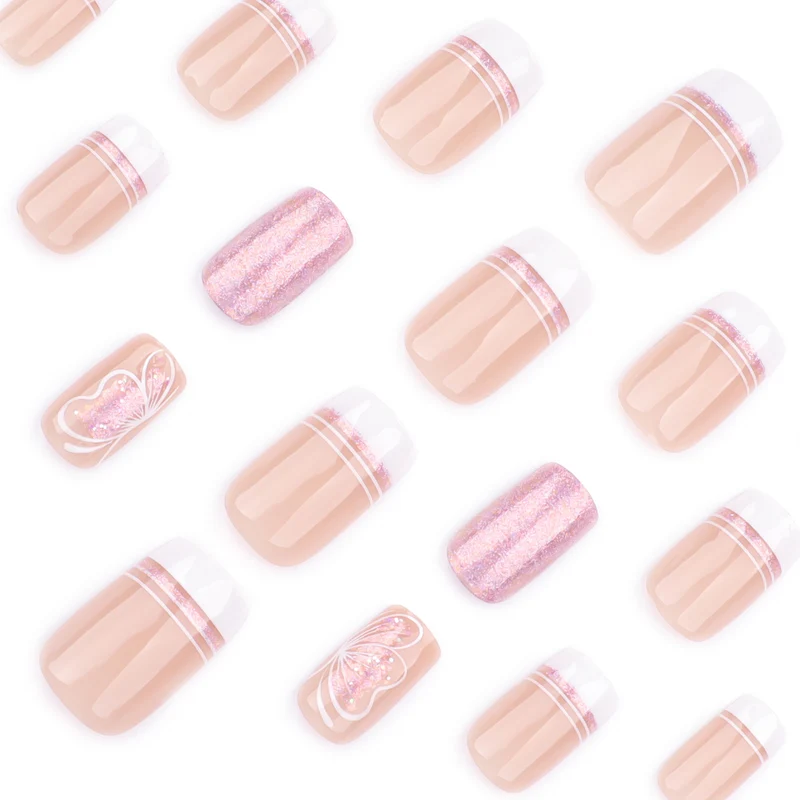 Artful Nail Art with Delicate Butterfly Motif Stornfield