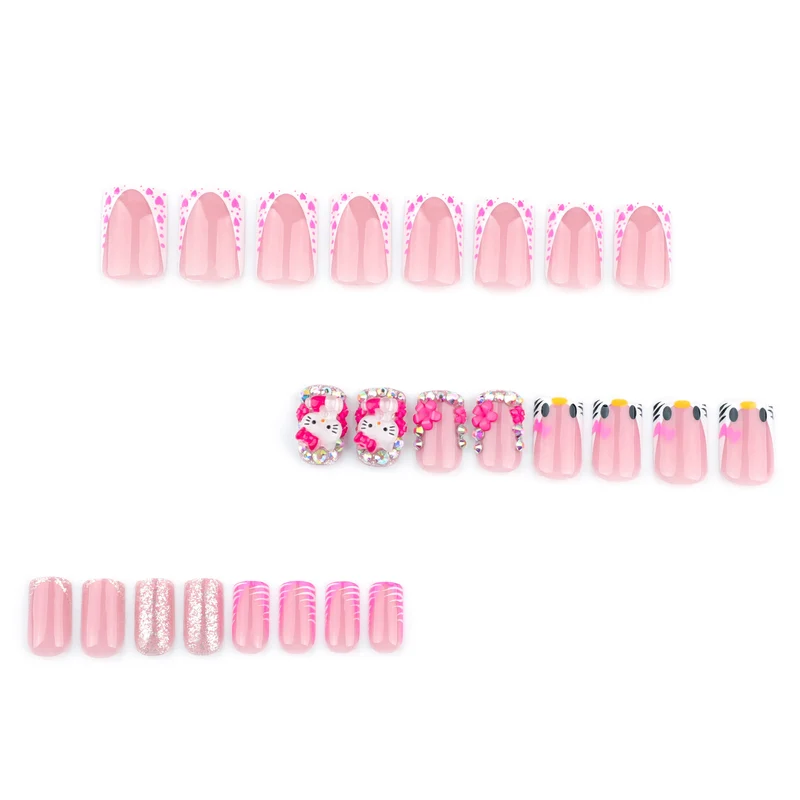 Artistic Nail Art with Animal Motifs and Glitter Accents Stornfield