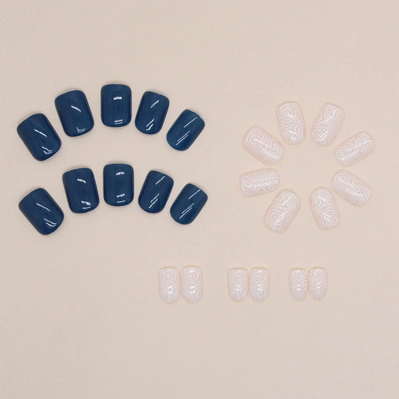 Textured Geometric Nail Art Extensions Stornfield