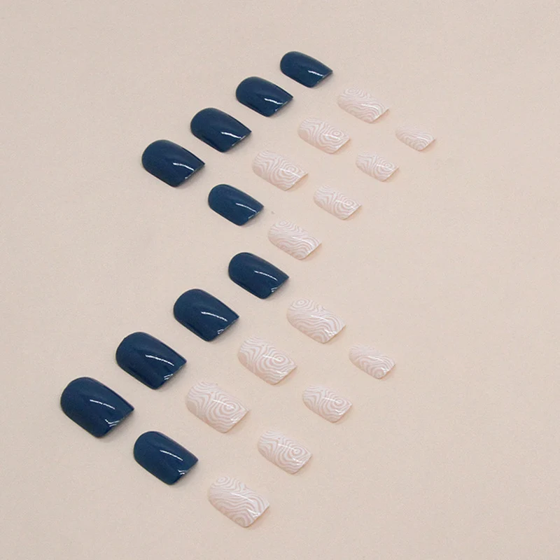 Textured Geometric Nail Art Extensions Stornfield
