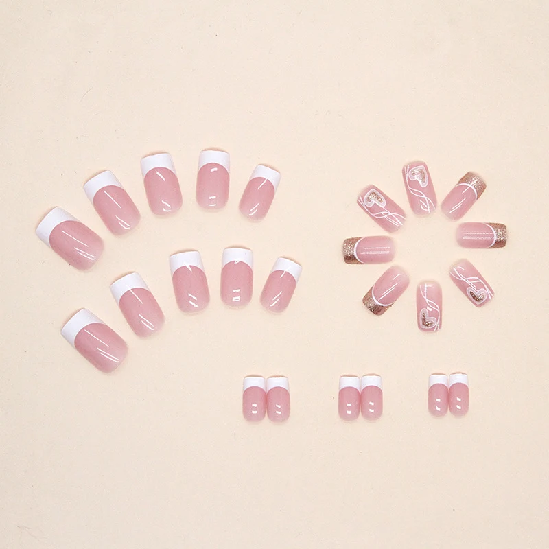 Romantic Heart-Design Nail Extensions Stornfield