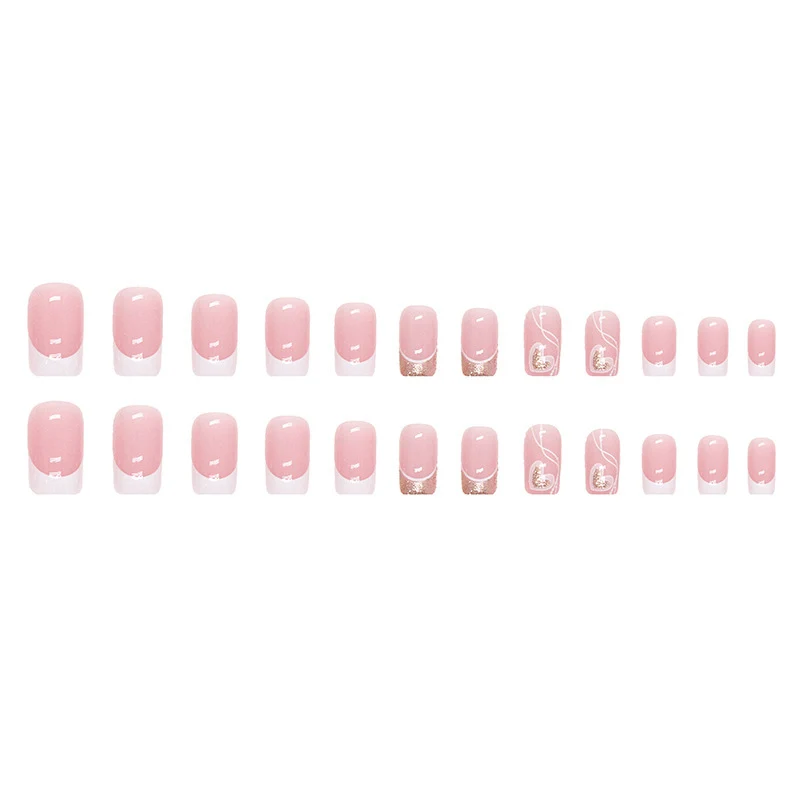 Romantic Heart-Design Nail Extensions Stornfield