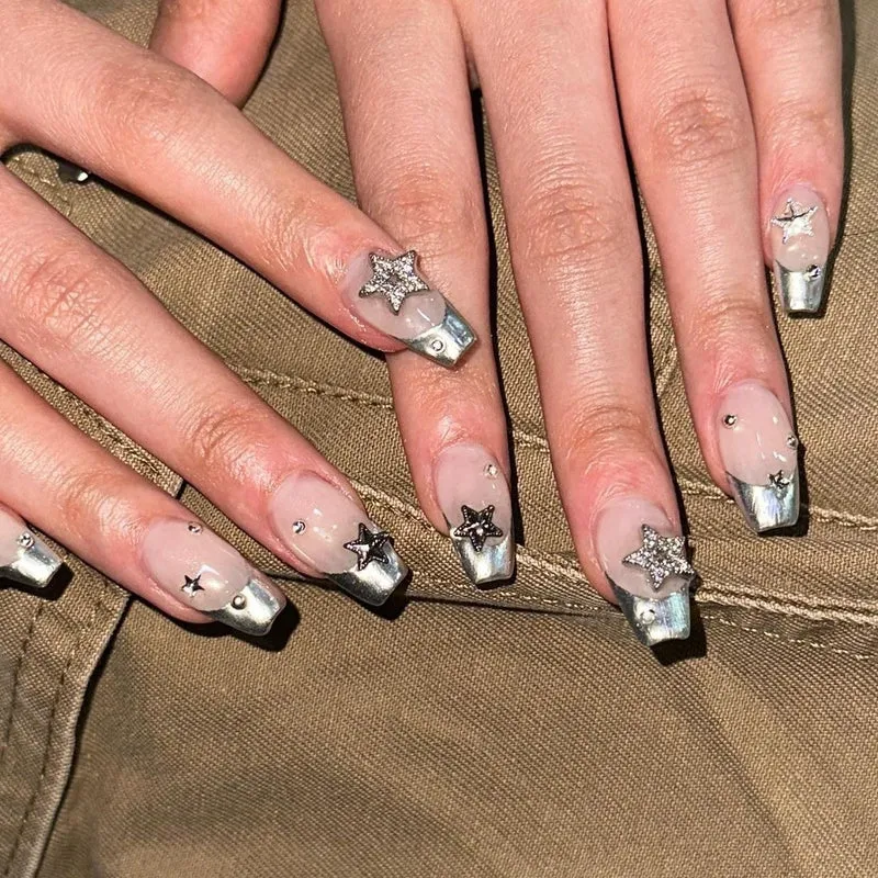 Ornate Butterfly-Inspired Acrylic Nail Extensions Stornfield