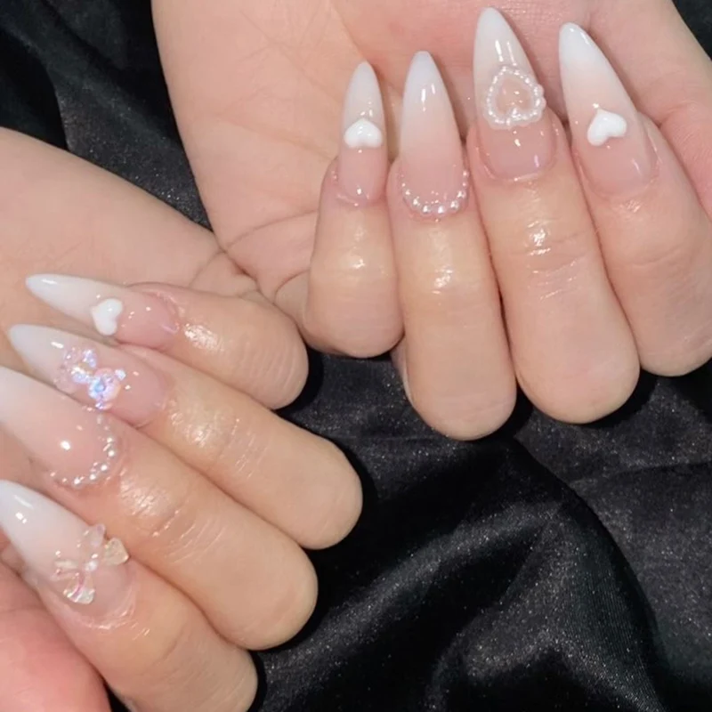 Ornate Butterfly-Inspired Acrylic Nail Extensions Stornfield