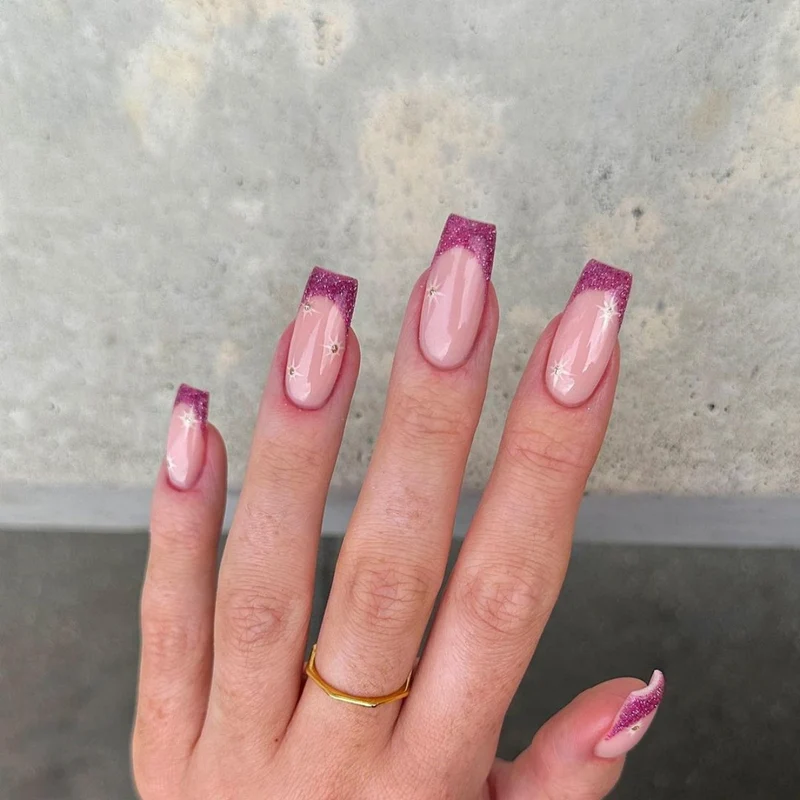 Ornate Butterfly-Inspired Acrylic Nail Extensions Stornfield