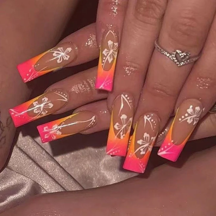 Ornate Butterfly-Inspired Acrylic Nail Extensions Stornfield