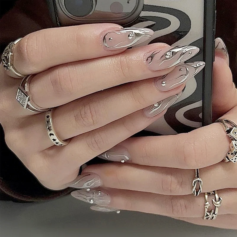 Ornate Butterfly-Inspired Acrylic Nail Extensions Stornfield