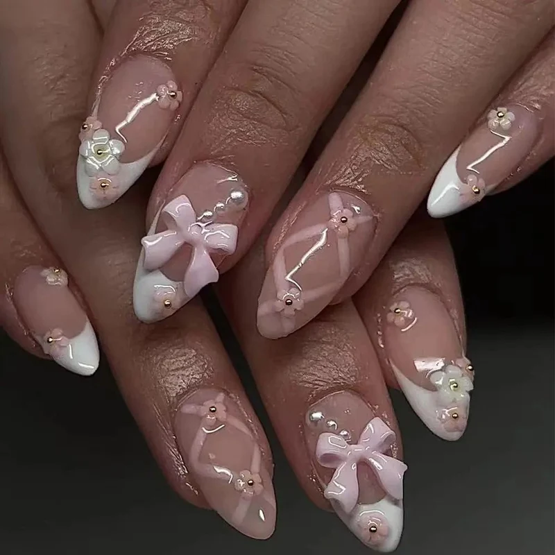Ornate Butterfly-Inspired Acrylic Nail Extensions Stornfield