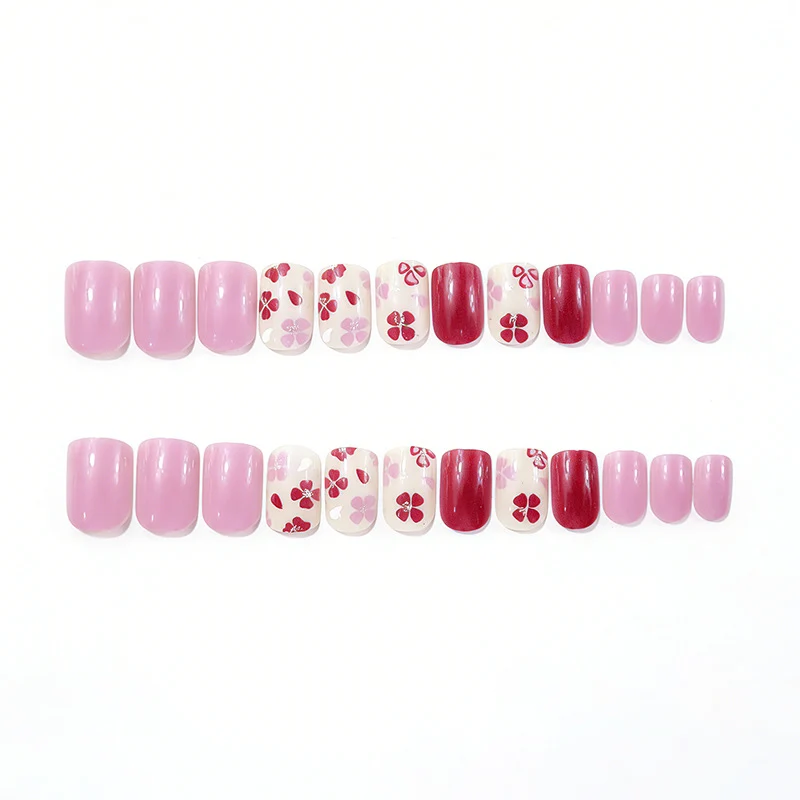 Floral Decorative Gel Nail Extensions Stornfield