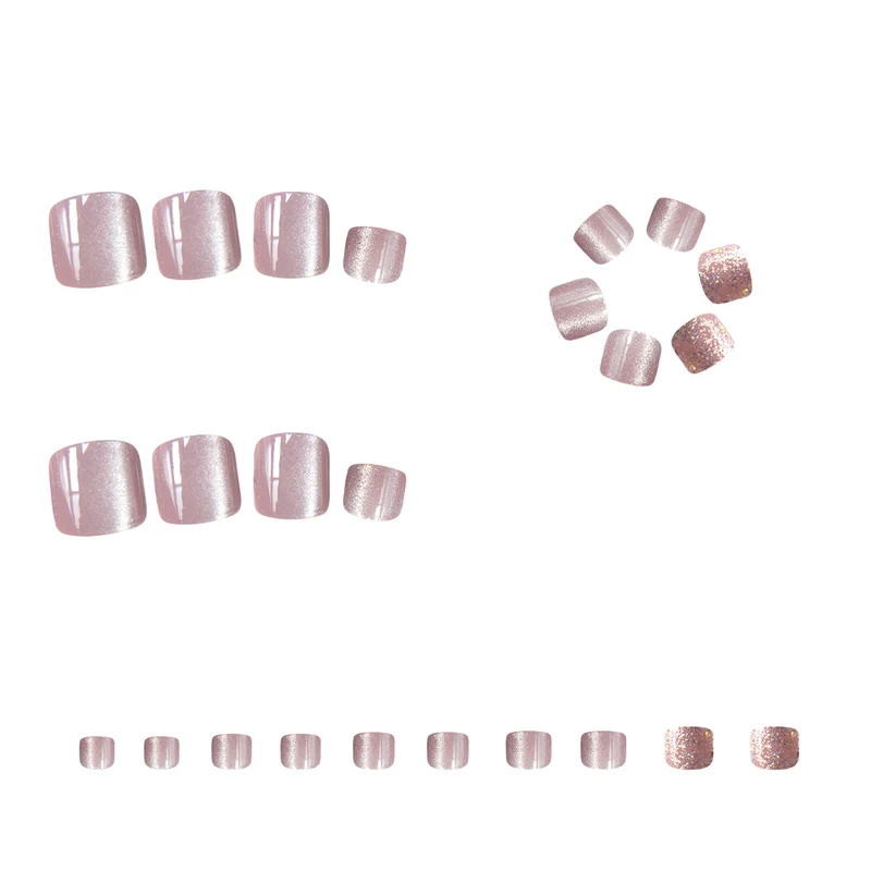 Elegant Glittered Pedicure Nail Art Stornfield