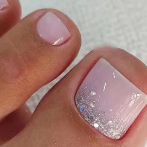 Elegant Glitter Ombre Toe Nail Art Stornfield