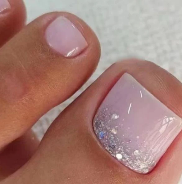 Elegant Glitter Ombre Toe Nail Art Stornfield