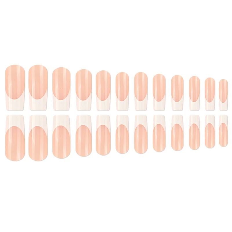 Elegant French Tip Press-On Nail Set Stornfield