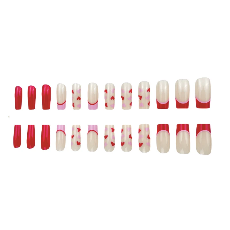 Heart-Themed Gel Nail Extensions Stornfield
