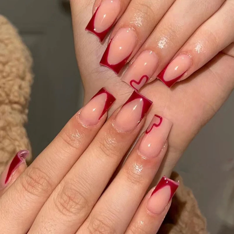 Heart-Shaped Border Nail Art Stornfield