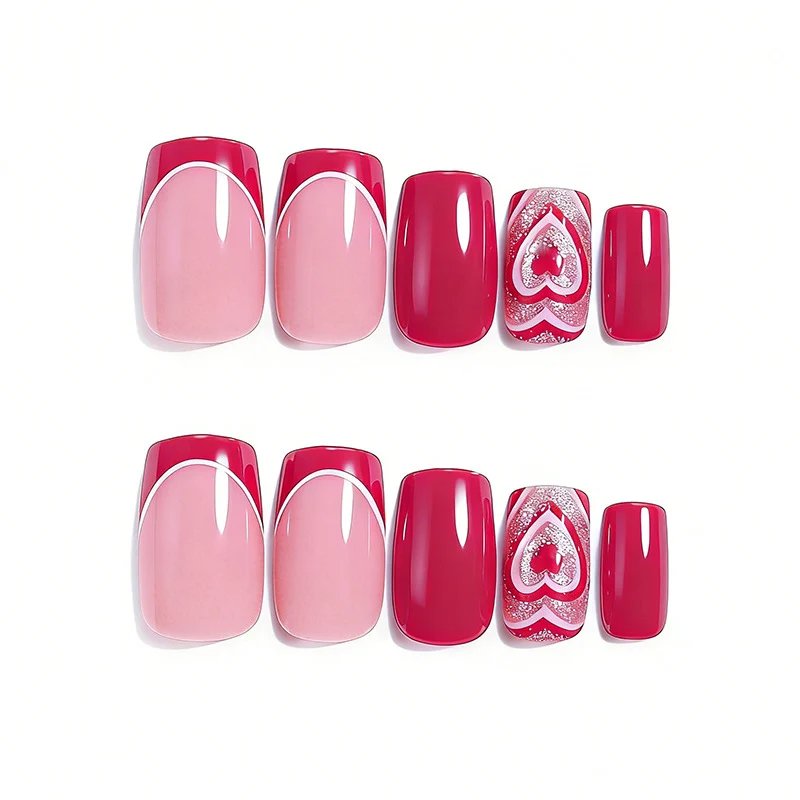 Heart-Embellished Nail Art Stornfield