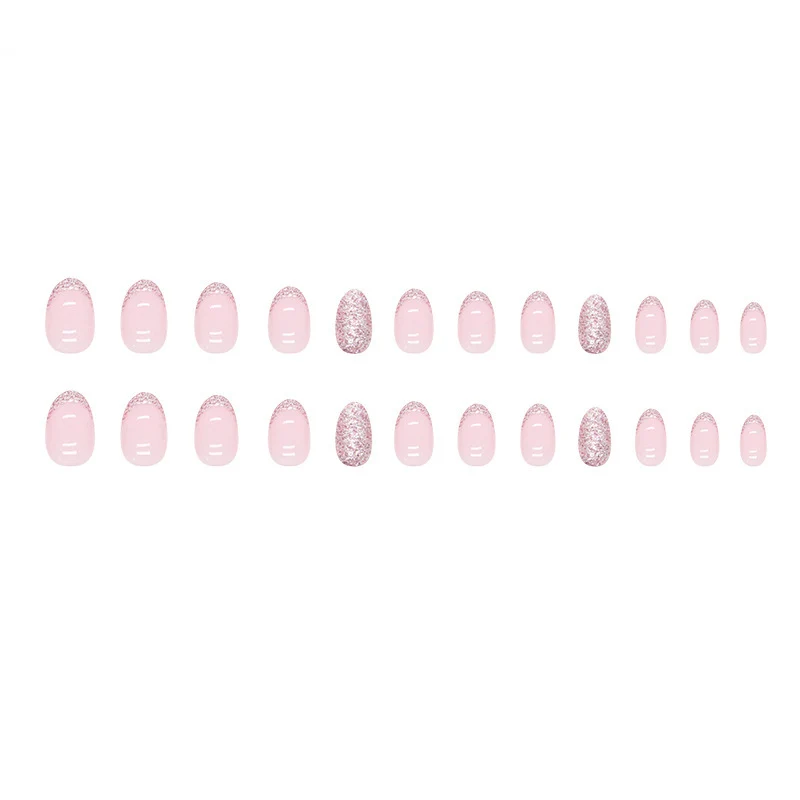 Glittery French Tip Nail Extensions Stornfield