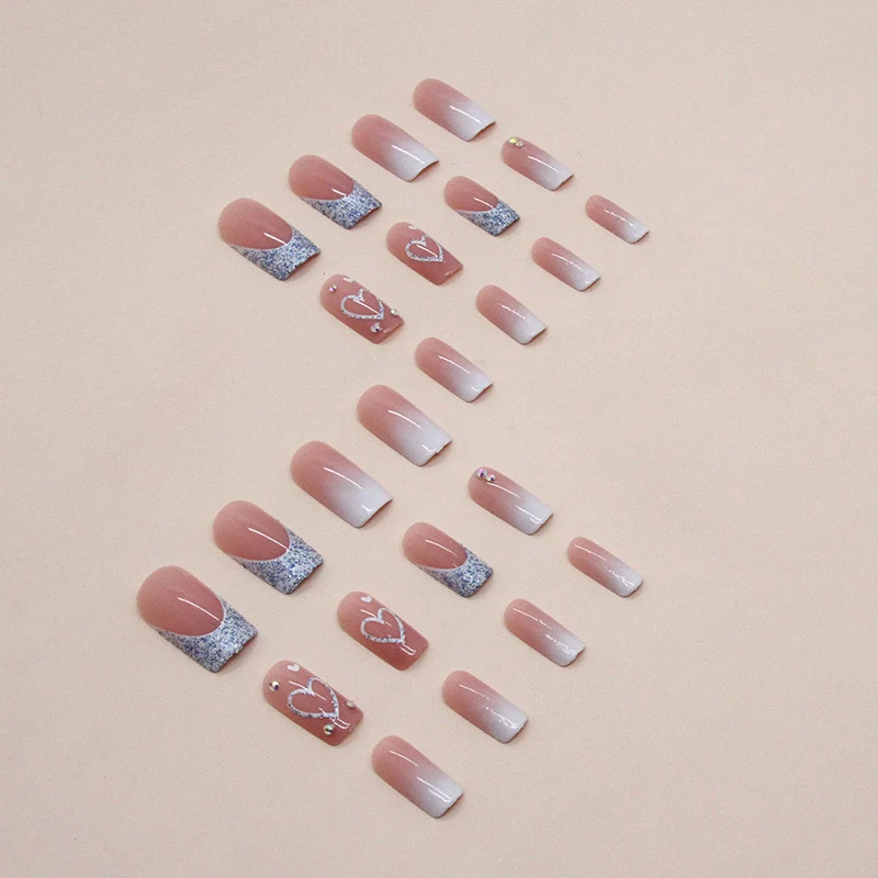 Glamorous Heart Design Nail Extensions Stornfield