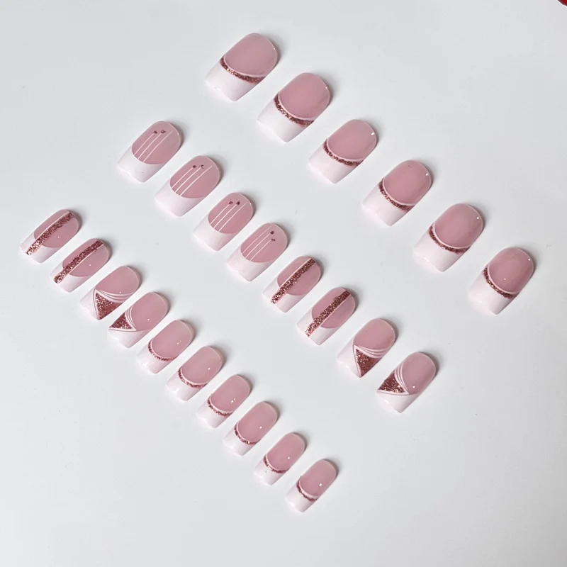 Elegant French Tip Gel Nail Extensions Stornfield
