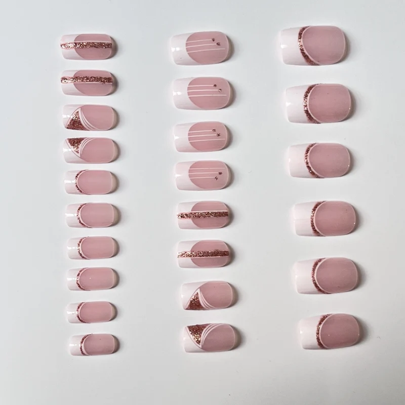 Elegant French Tip Gel Nail Extensions Stornfield