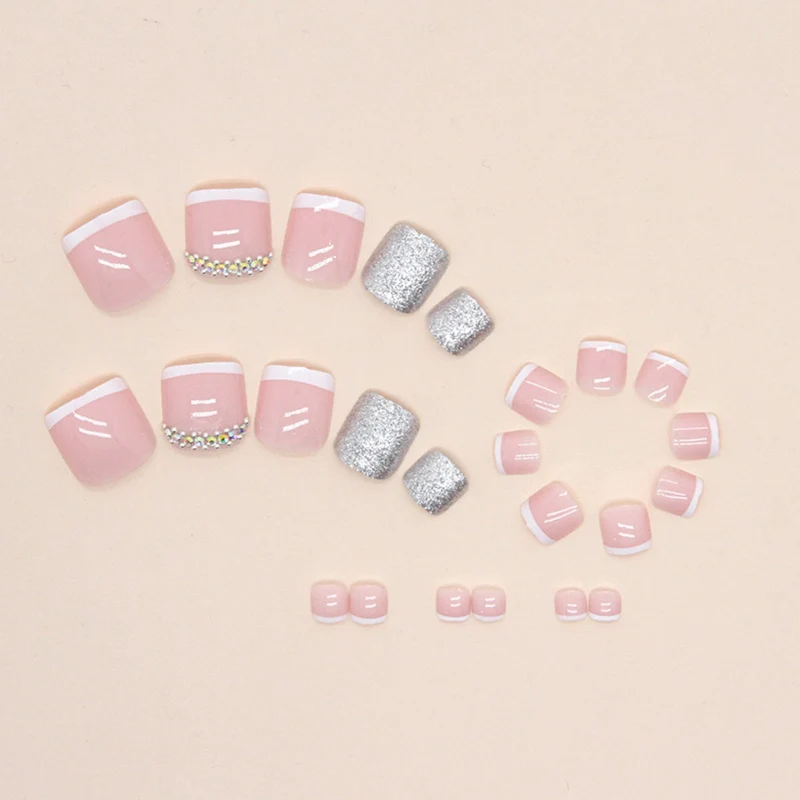 Decorative Rhinestone-Accented Toe Nail Art Stornfield