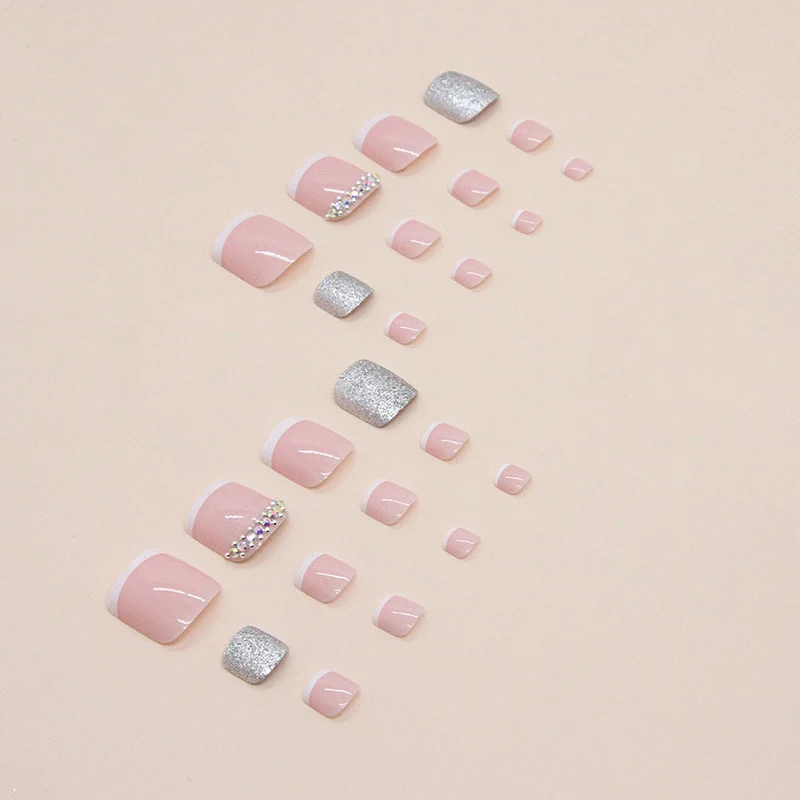 Decorative Rhinestone-Accented Toe Nail Art Stornfield