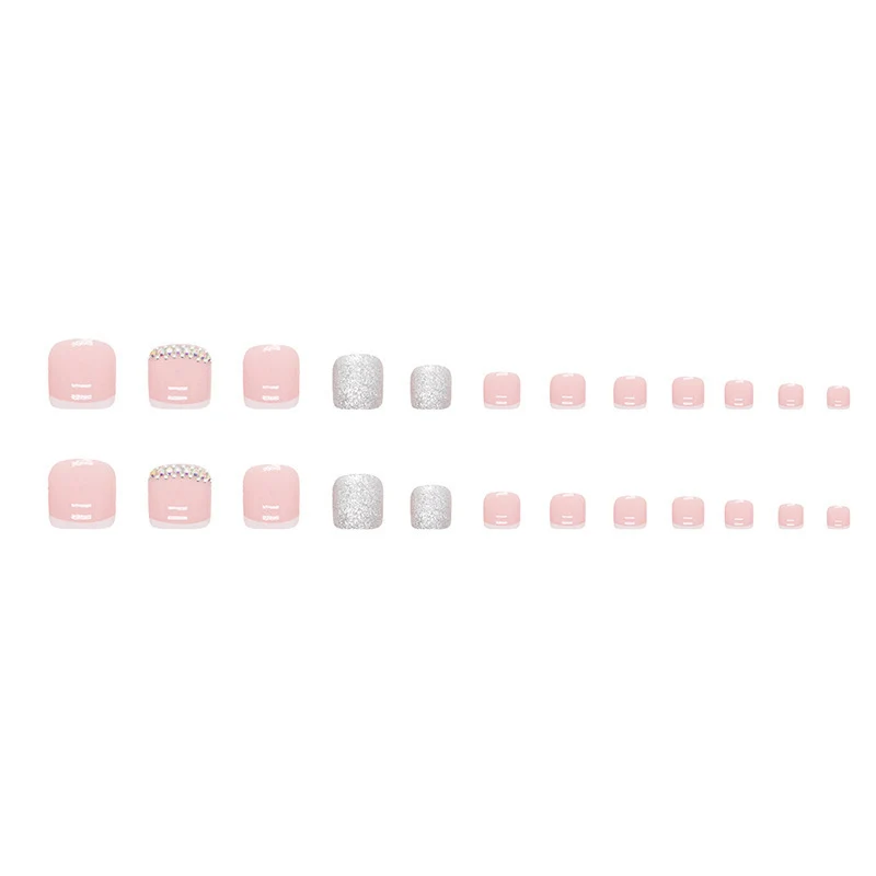 Decorative Rhinestone-Accented Toe Nail Art Stornfield