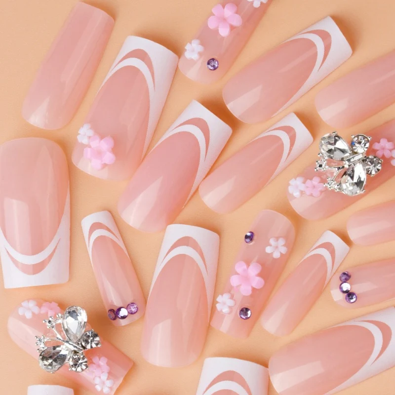 Decorative Floral Nail Extensions Stornfield