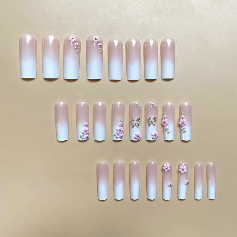 Decorative Floral and Butterfly Nail Extensions Stornfield