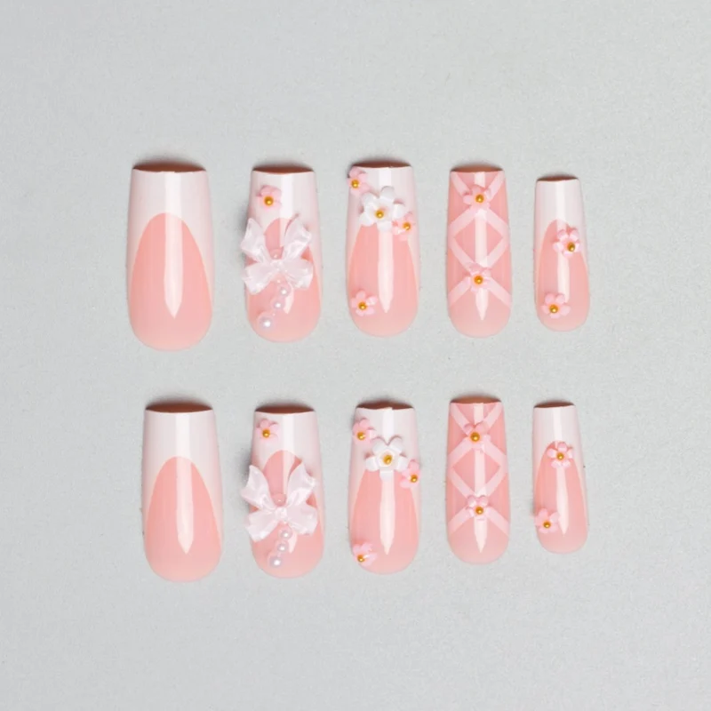 Decorative Floral and Bow Nail Extensions Stornfield
