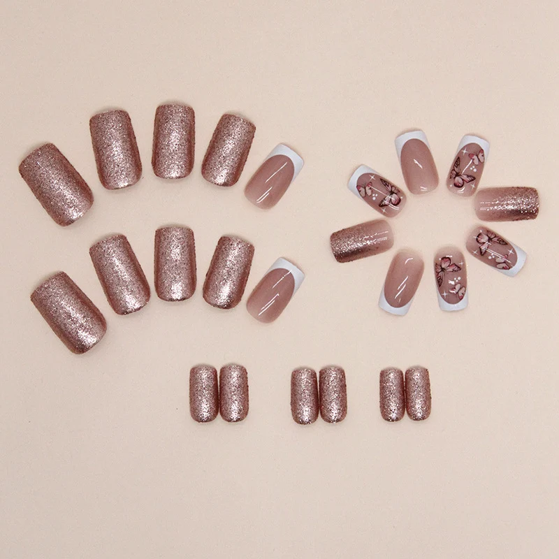 Decorative Butterfly and Glitter Nail Art Stornfield