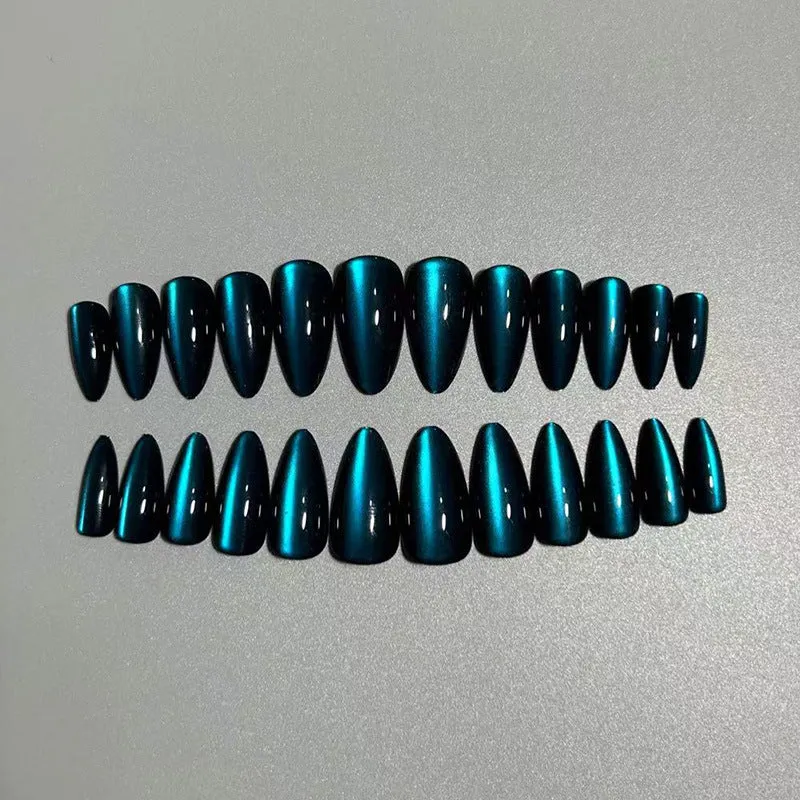 Chic Glossy Almond-Shaped Nail Extensions Stornfield