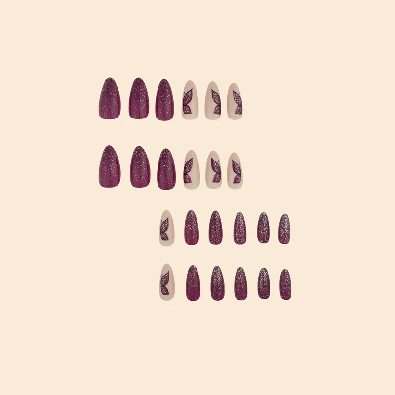 Butterfly-Inspired Glitter Nail Extensions Stornfield
