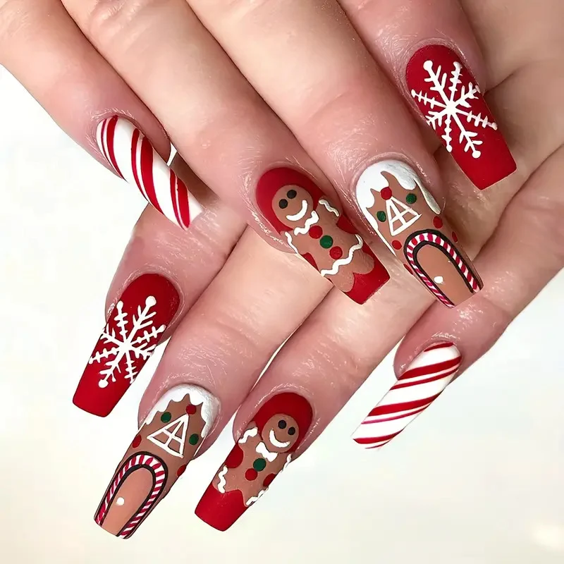 Artistic Winter-Themed Nail Art Stornfield