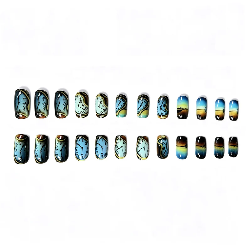 Artistic Time-Themed Nail Art Stornfield