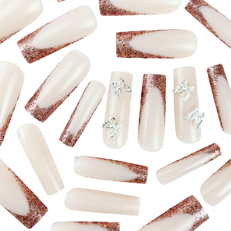Artistic Long Glossy Almond-Shaped Nail Extensions Stornfield