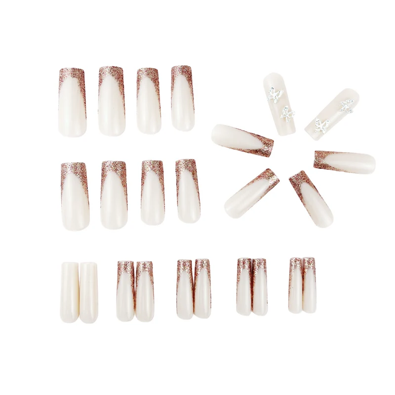 Artistic Long Glossy Almond-Shaped Nail Extensions Stornfield