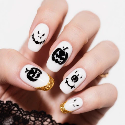 Artistic Halloween Themed Nail Art Stornfield