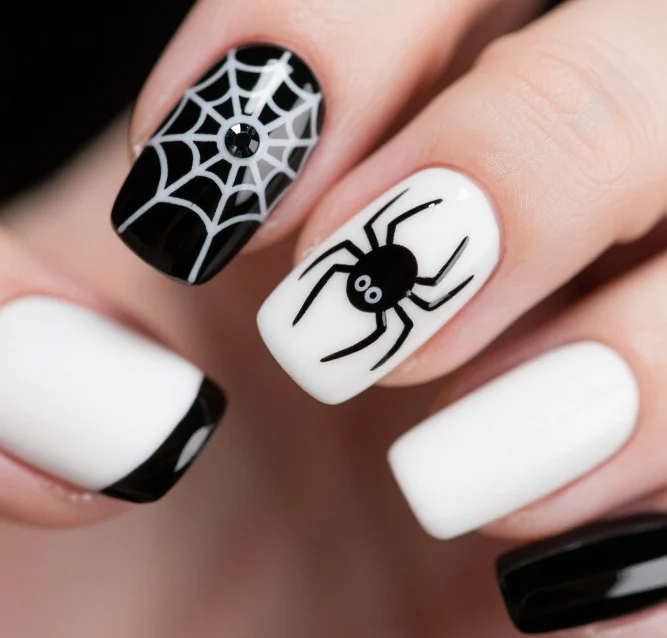 Artistic Halloween Themed Nail Art Stornfield