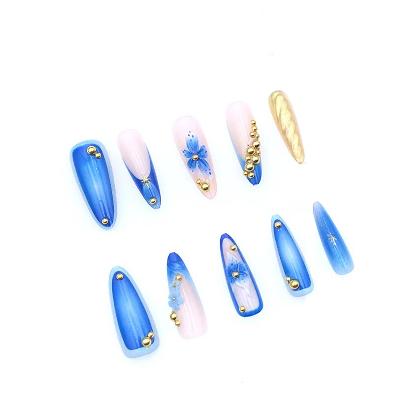 Artistic Floral Nail Art Extensions Stornfield