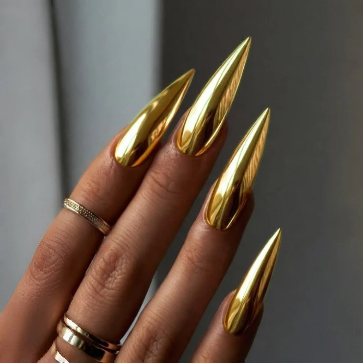 Stiletto Glossy Nail Extensions Stornfield