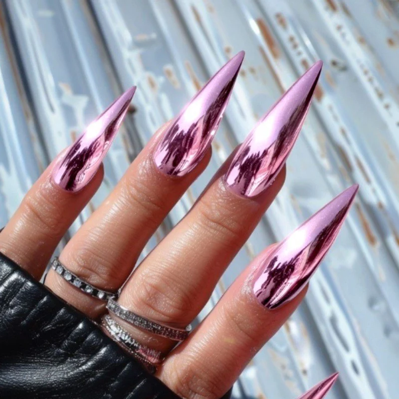 Stiletto Glossy Nail Extensions Stornfield