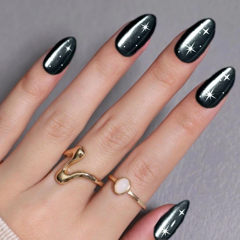 Stellar Glossy Press-On Nails Stornfield
