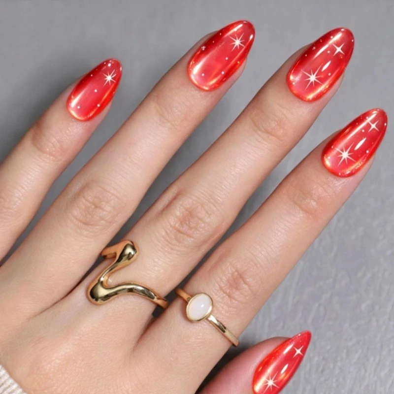 Starry Glossy Press-On Nail Set Stornfield