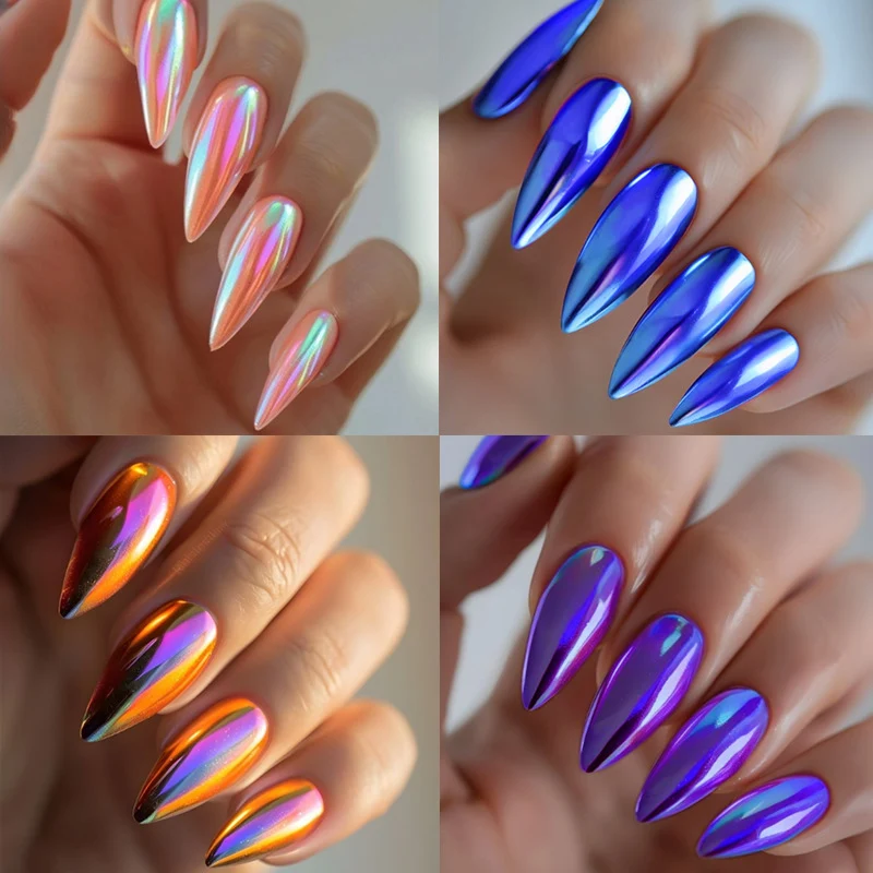 Shimmery Stiletto Press-On Nail Art Stornfield