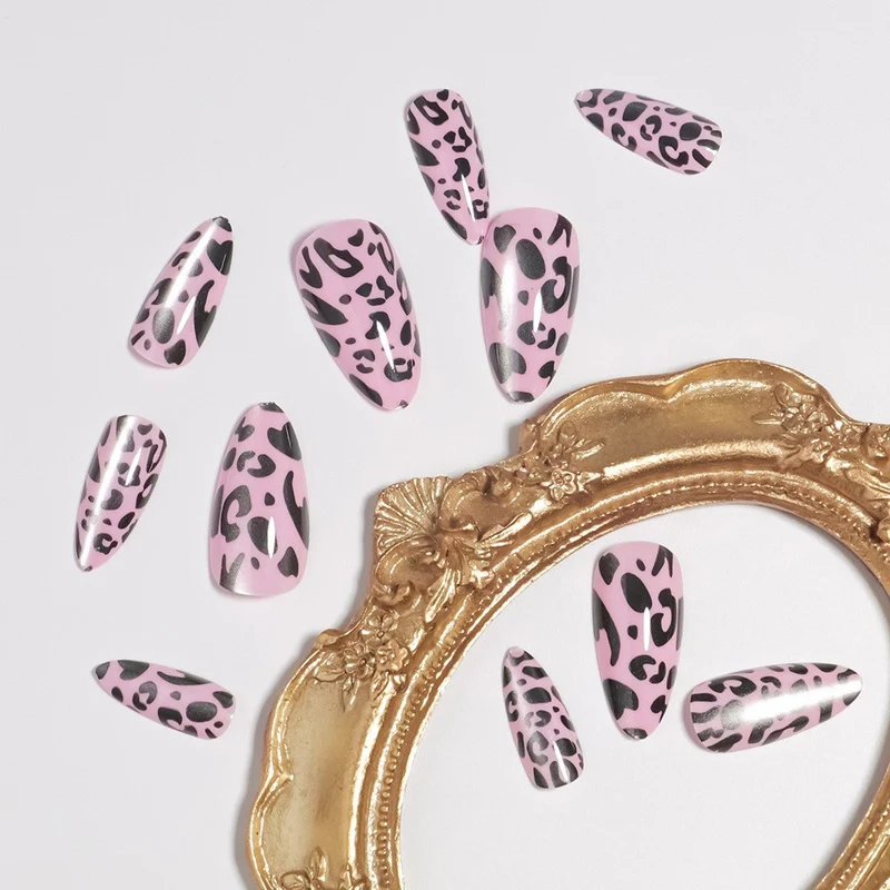 Sculpted Leopard Print Press-On Nails Stornfield