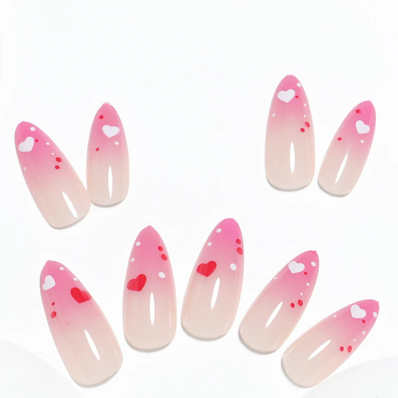 Romantic Heart Design Press-On Nails Stornfield