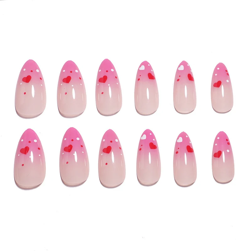 Romantic Heart Design Press-On Nails Stornfield