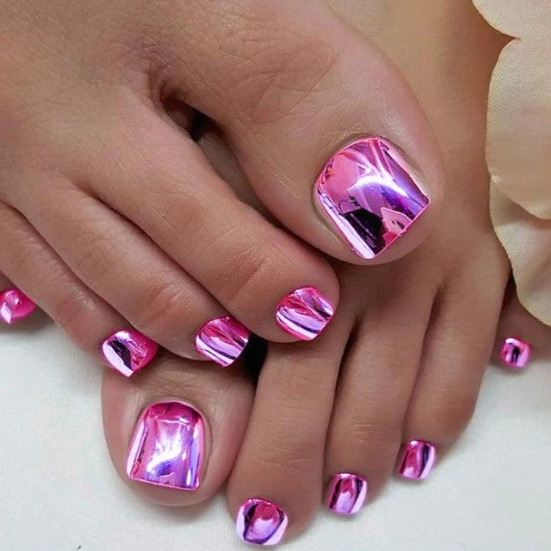 Premium Metallic Press-On Nail Set Stornfield